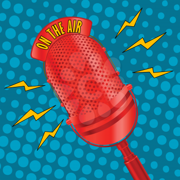 Pop art radio microphone