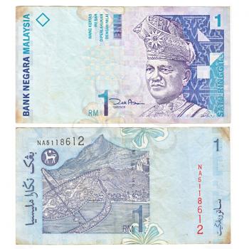 Royalty Free Photo of Front and Back of a Malaysian Ringgit Banknote