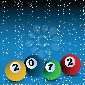 2012 New years Billiard ball arrangement