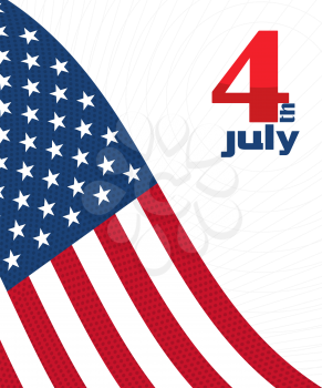 Independence Day decorative background with USA flag