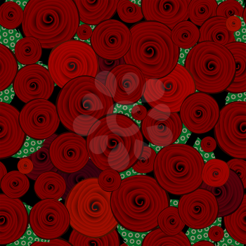 Abstract decorative seamless pattern with roses