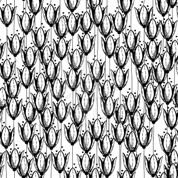 Seamless tulip background for design