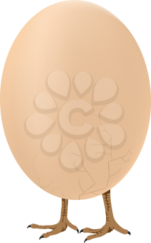 Illustration of a walking egg