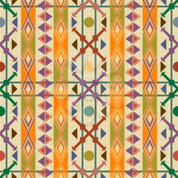 Seamless pattern decor in american indian style