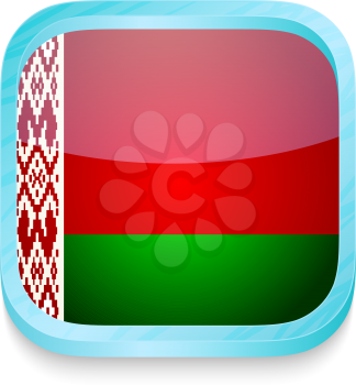 Smart phone button with Belarus flag