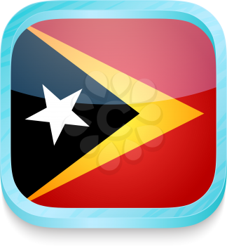 Smart phone button with East Timor flag