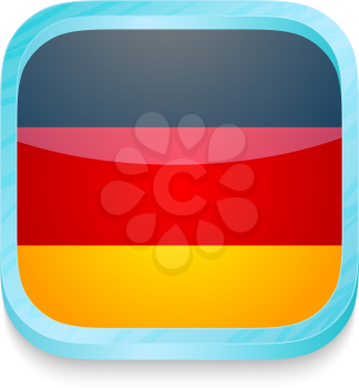 Smart phone button with Germany flag