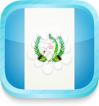 Smart phone button with Guatemala flag