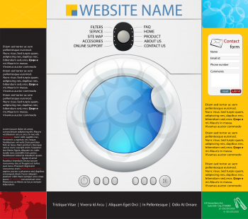 Washing machines web site design template