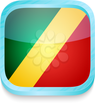 Smart phone button with Congo flag