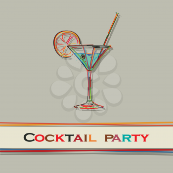 Cocktail menu, party card design
