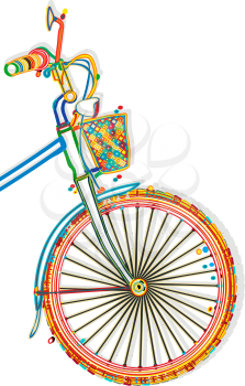 Bicycle funcky style template with copy space