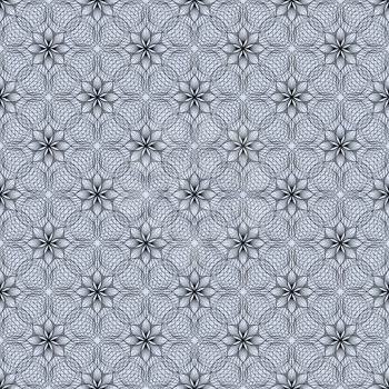 Seamless pattern with Arabic floral motif