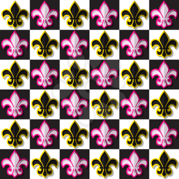 Fleur de lis  seamless repeating pattern