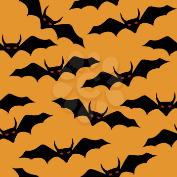 Happy halloween  seamless pattern design with scarry bats