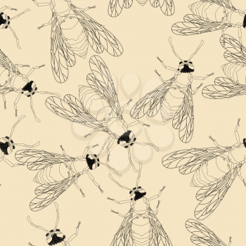 Seamless pattern design with bees