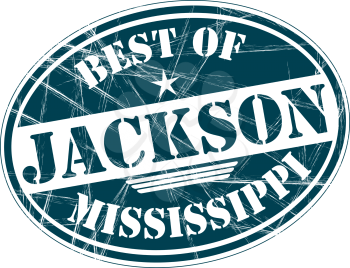 Best of  Jackson grunge rubber stamp against white background