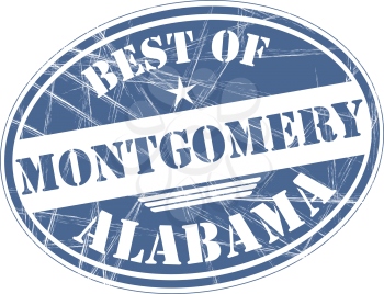 Best of Montgomery grunge rubber stamp against white background