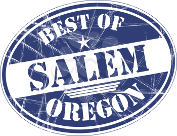 Best of Salem grunge rubber stamp against white background