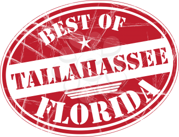 Best of Tallahassee grunge rubber stamp against white background