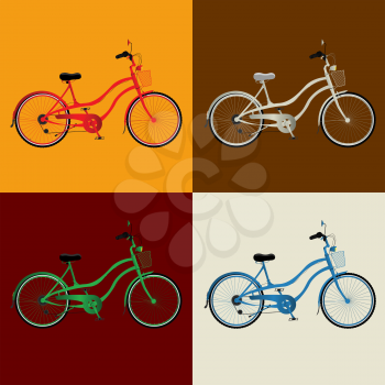 Bicycle design in colors