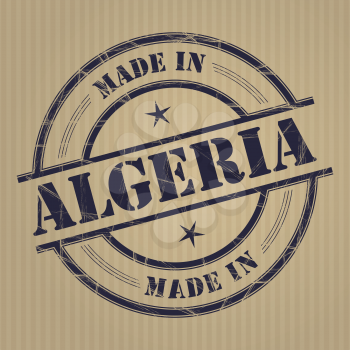 Made in Algeria grunge rubber stamp