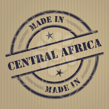 Made in Central Africa grunge rubber stamp