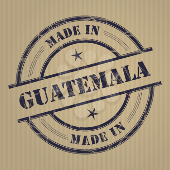 Made in Guatemala grunge rubber stamp