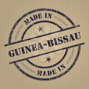 Made in Guinea-Bissau grunge rubber stamp