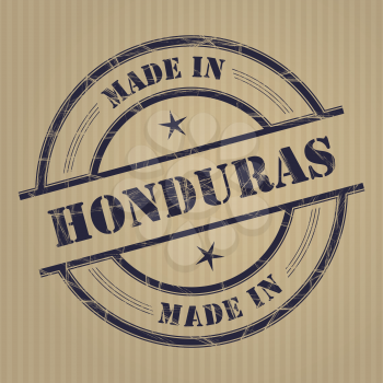 Made in Honduras grunge rubber stamp