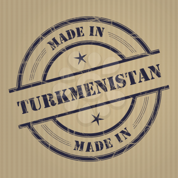 Made in Turkmenistan grunge rubber stamp