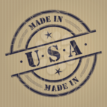 Made in United States of America grunge rubber stamp