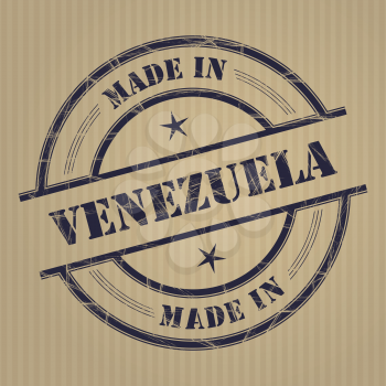 Made in Venezuela grunge rubber stamp