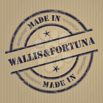 Made in Wallis and Fortuna grunge rubber stamp