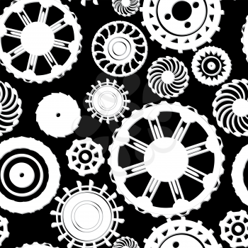 Motion gear seamless pattern background