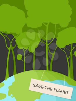  Save the Planet.Conceptual vector illustration