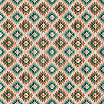 Vintage retro style abstract seamless pattern with triangles