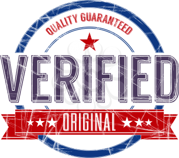 Vintage Stamp with grunge Verified sign