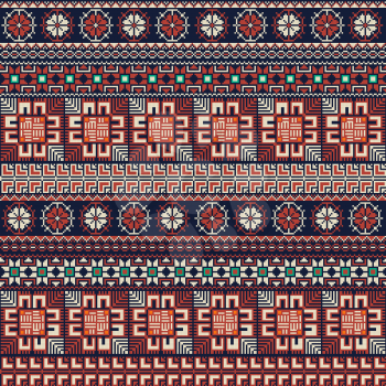 Seamless pattern design with traditional Palestinian embroidery motif