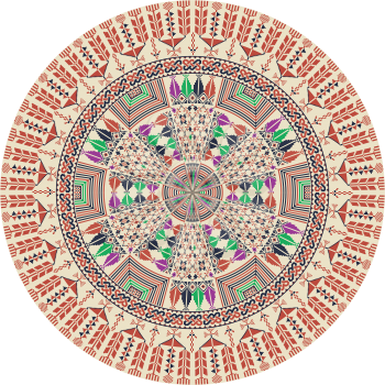 Circular pattern in traditional Palestinian style, vector design element