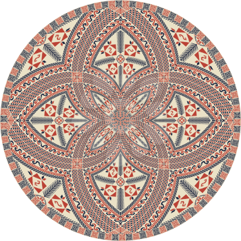 Circular pattern in traditional Palestinian style, vector design element