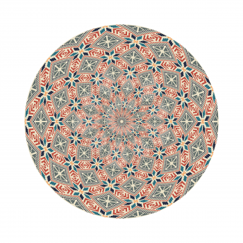 Circular pattern in traditional Palestinian style, vector design element