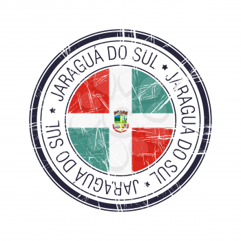 City of Jaragua Do Sul, Brazil postal rubber stamp, vector object over white background
