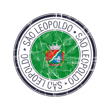City of Sao Leopoldo, Brazil postal rubber stamp, vector object over white background