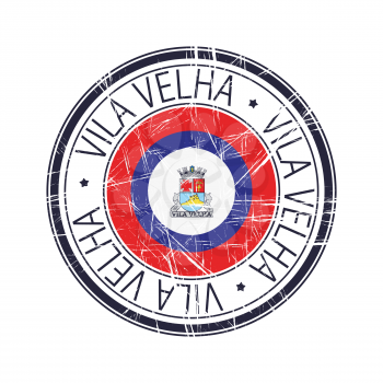 City of Vila Velha, Brazil postal rubber stamp, vector object over white background