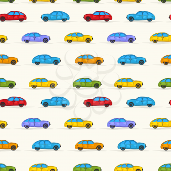 Cartoon cars repeating pattern for decor