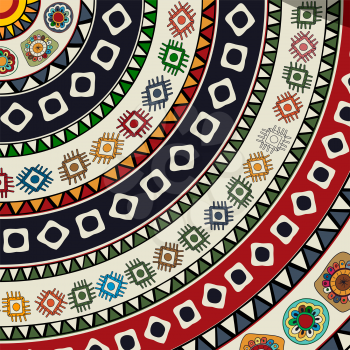 Decorative Aztec icon, vector illustration