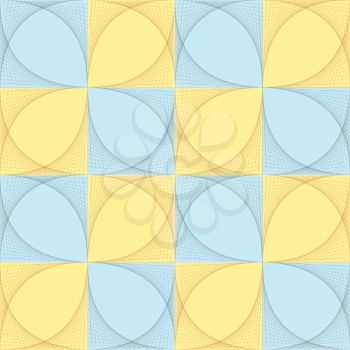 Royalty Free Clipart Image of a Soft Yellow and Blue Petal Background