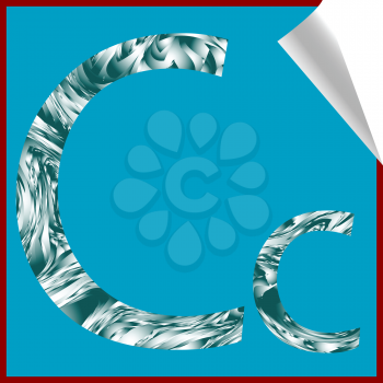 Royalty Free Clipart Image of a Lower Case and Capital C