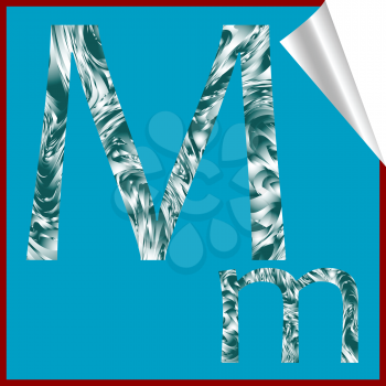 Royalty Free Clipart Image of a Capital and Lower Case M